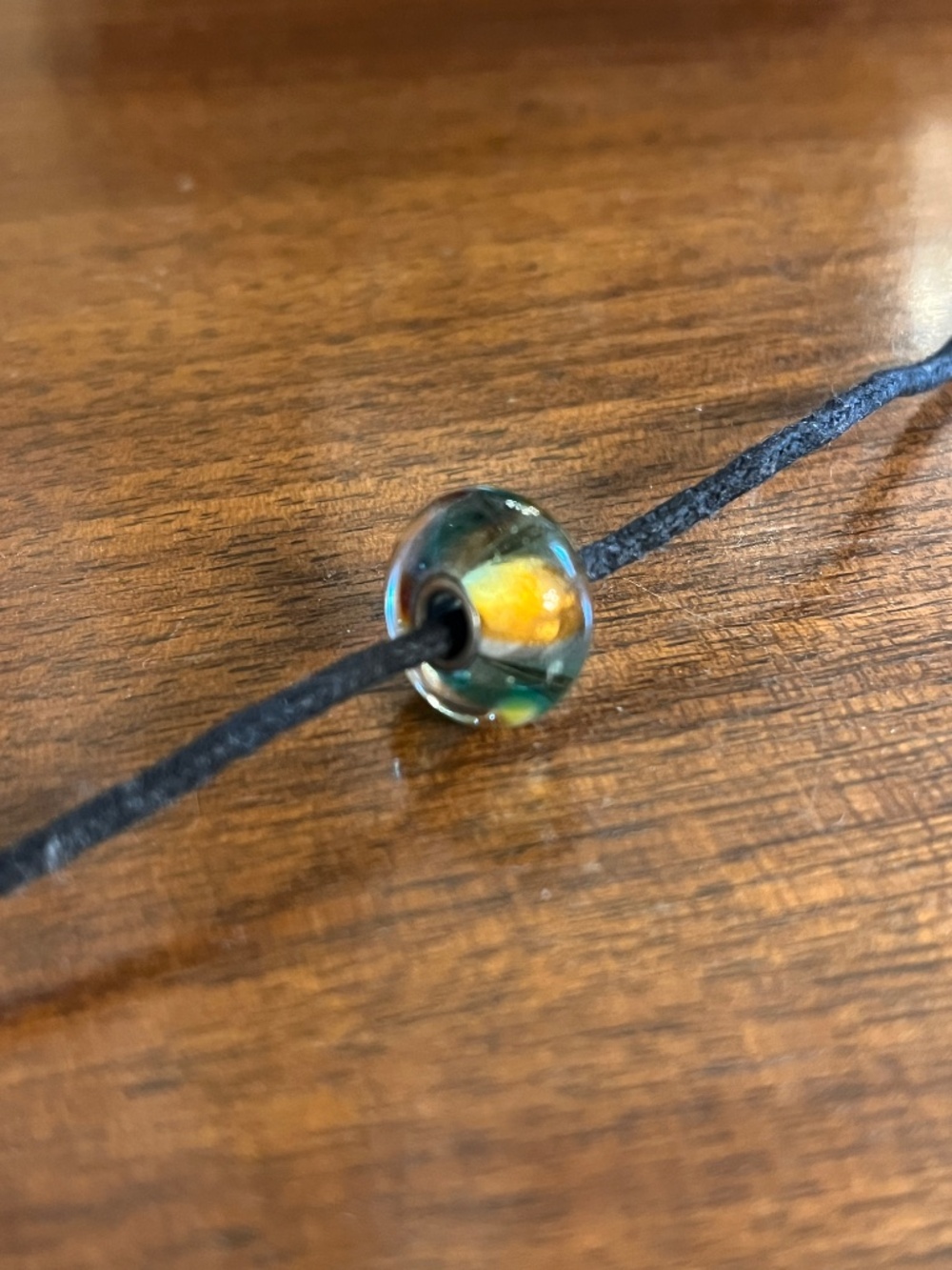 Trollbeads Green Rainbow Retired Glass Bracelet Bead - Picture 5 of 5